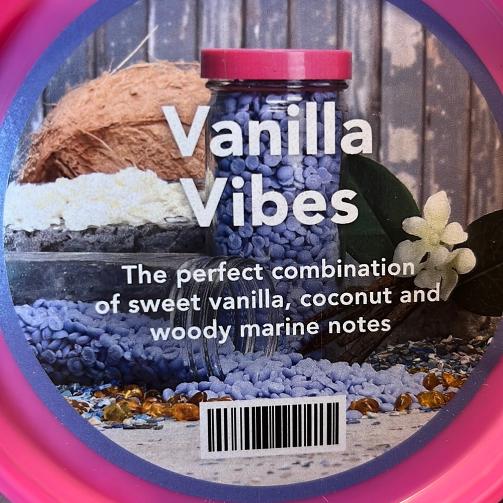 Pink Zebra wax melt sprinkles. Full size and a sample